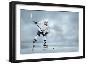 Ice Hockey Player on the Ice-yuran-78-Framed Photographic Print