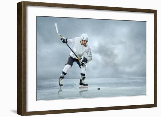 Ice Hockey Player on the Ice-yuran-78-Framed Photographic Print