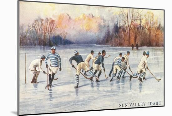 Ice Hockey, Sun Valley, Idaho-null-Mounted Art Print