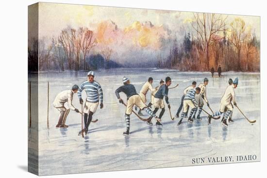 Ice Hockey, Sun Valley, Idaho-null-Stretched Canvas