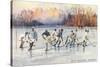 Ice Hockey, Sun Valley, Idaho-null-Stretched Canvas