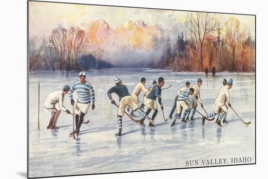 Ice Hockey, Sun Valley, Idaho-null-Mounted Art Print