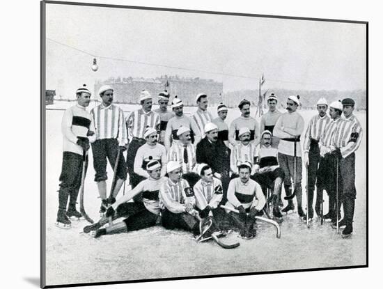 Ice-Hockey Team in St Petersburg, 1900s-Karl Karlovich Bulla-Mounted Photographic Print