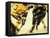 Ice Hockey Team Playing-null-Framed Stretched Canvas