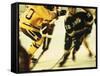 Ice Hockey Team Playing-null-Framed Stretched Canvas