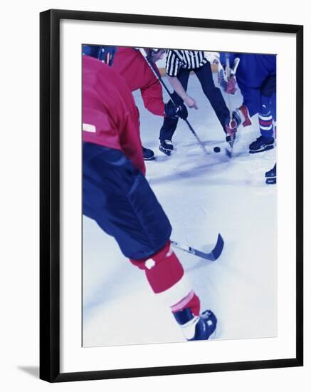 Ice Hockey Team Playing-null-Framed Photographic Print