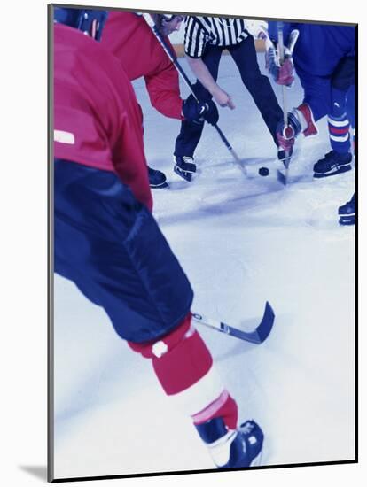 Ice Hockey Team Playing-null-Mounted Photographic Print