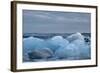 Ice, Icebergs, Black Lava Beach, Glacier Lagoon, Jškulsarlon, South Iceland-Julia Wellner-Framed Photographic Print