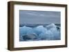 Ice, Icebergs, Black Lava Beach, Glacier Lagoon, Jškulsarlon, South Iceland-Julia Wellner-Framed Photographic Print