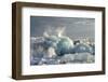 Ice, Icebergs, Black Lava Beach, Glacier Lagoon, Jškulsarlon, South Iceland-Julia Wellner-Framed Photographic Print