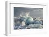 Ice, Icebergs, Black Lava Beach, Glacier Lagoon, Jškulsarlon, South Iceland-Julia Wellner-Framed Photographic Print