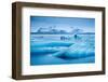 Ice in the glacial lagoon at Jokulsarlon, Iceland-David Noton-Framed Photographic Print