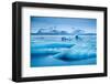 Ice in the glacial lagoon at Jokulsarlon, Iceland-David Noton-Framed Photographic Print