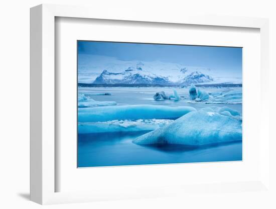 Ice in the glacial lagoon at Jokulsarlon, Iceland-David Noton-Framed Photographic Print