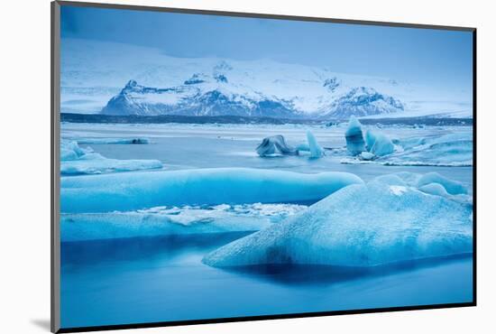 Ice in the glacial lagoon at Jokulsarlon, Iceland-David Noton-Mounted Photographic Print