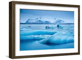 Ice in the glacial lagoon at Jokulsarlon, Iceland-David Noton-Framed Photographic Print