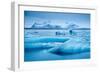 Ice in the glacial lagoon at Jokulsarlon, Iceland-David Noton-Framed Photographic Print