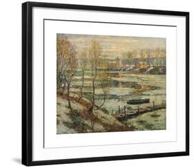 Ice in the River-Ernest Lawson-Framed Premium Giclee Print