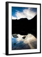 Ice Lake Basin, Co: Cloudy Blue Skies Reflect Off of Ice Lake-Brad Beck-Framed Photographic Print