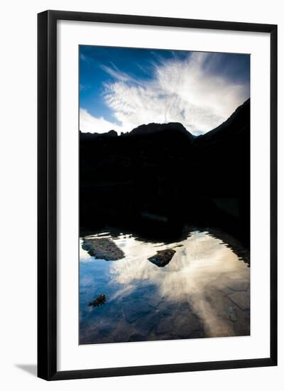 Ice Lake Basin, Co: Cloudy Blue Skies Reflect Off of Ice Lake-Brad Beck-Framed Photographic Print