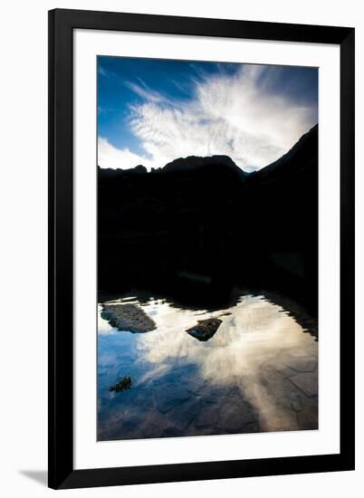 Ice Lake Basin, Co: Cloudy Blue Skies Reflect Off of Ice Lake-Brad Beck-Framed Photographic Print