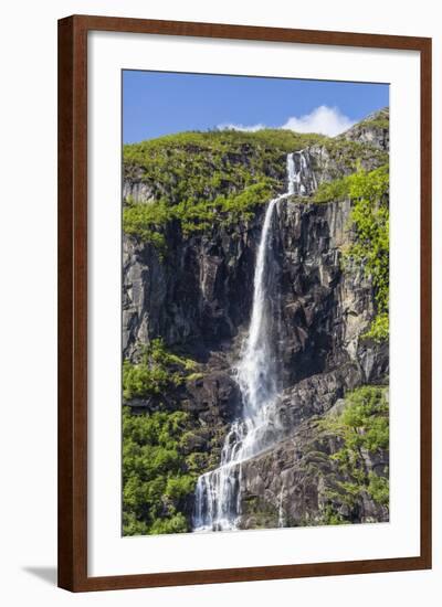 Ice Melt Waterfall on the Olden River as it Flows Along Briksdalen-Michael Nolan-Framed Photographic Print