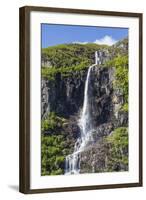 Ice Melt Waterfall on the Olden River as it Flows Along Briksdalen-Michael Nolan-Framed Photographic Print