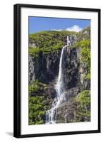 Ice Melt Waterfall on the Olden River as it Flows Along Briksdalen-Michael Nolan-Framed Photographic Print