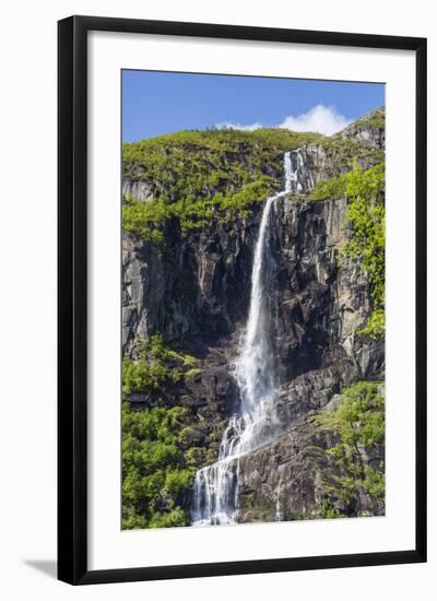 Ice Melt Waterfall on the Olden River as it Flows Along Briksdalen-Michael Nolan-Framed Photographic Print