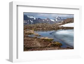 Ice Melting on a Mountain Pass, Strandir, West Fjords, Iceland, Polar Regions-Ethel Davies-Framed Photographic Print