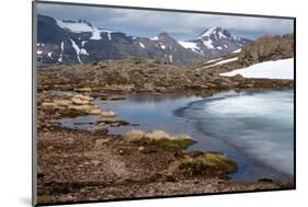 Ice Melting on a Mountain Pass, Strandir, West Fjords, Iceland, Polar Regions-Ethel Davies-Mounted Photographic Print