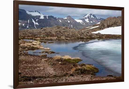 Ice Melting on a Mountain Pass, Strandir, West Fjords, Iceland, Polar Regions-Ethel Davies-Framed Photographic Print