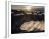 Ice on Black Volcanic Beach, Joekulsarlon, Vatnajoekull, Iceland-Martin Zwick-Framed Photographic Print