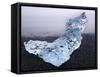 Ice on Jokulsa Beach, Iceland-Nadia Isakova-Framed Stretched Canvas