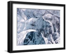 Ice on Jokulsa Beach, Iceland-Nadia Isakova-Framed Photographic Print