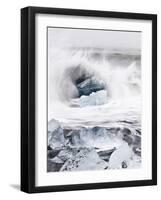 Ice on Jokulsa Beach, Iceland-Nadia Isakova-Framed Photographic Print