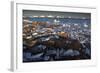 Ice on the Coast with Icebergs in the Distance, Saqqaq, Greenland, August 2009-Jensen-Framed Photographic Print