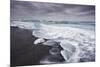 Ice on the seashore outside the Jokulsarlon lagoon, Jokulsarlon, Vatnajokull National Park-Nigel Hicks-Mounted Photographic Print