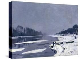 Ice on the Seine at Bougival, circa 1864-69-Claude Monet-Stretched Canvas