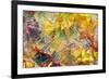 Ice Over Fallen Vine Maple Tree Leaves-Panoramic Images-Framed Photographic Print