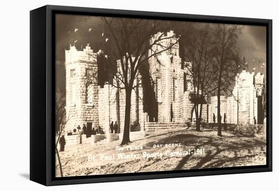 Ice Palace, 1941, St. Paul, Minnesota-null-Framed Stretched Canvas