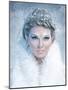 Ice Queen - Beautiful Woman in Winter Professional Makeup with White Fur-luckybusiness-Mounted Photographic Print