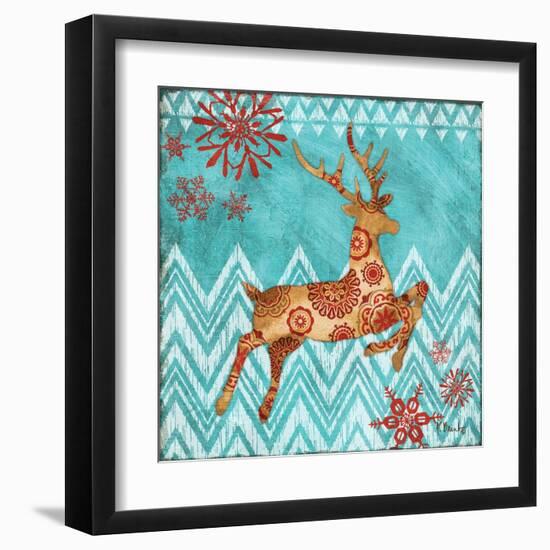 Ice Reindeer Dance I-Paul Brent-Framed Art Print