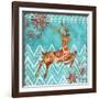 Ice Reindeer Dance I-Paul Brent-Framed Art Print