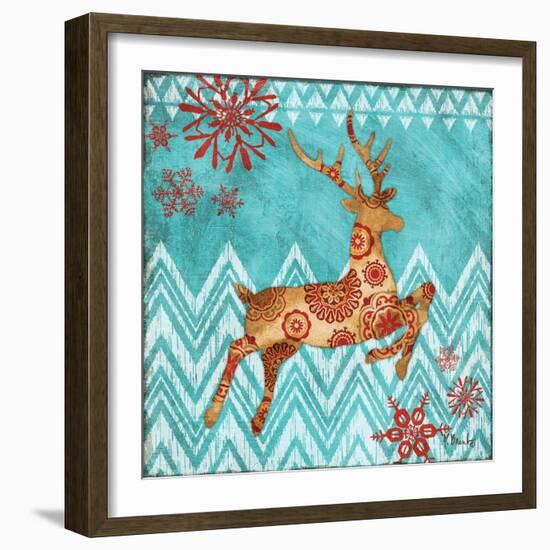 Ice Reindeer Dance I-Paul Brent-Framed Art Print