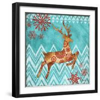 Ice Reindeer Dance I-Paul Brent-Framed Art Print