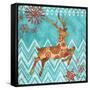 Ice Reindeer Dance I-Paul Brent-Framed Stretched Canvas