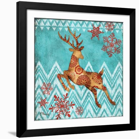 Ice Reindeer Dance II-Paul Brent-Framed Art Print