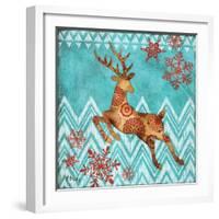 Ice Reindeer Dance II-Paul Brent-Framed Art Print