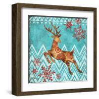 Ice Reindeer Dance II-Paul Brent-Framed Art Print